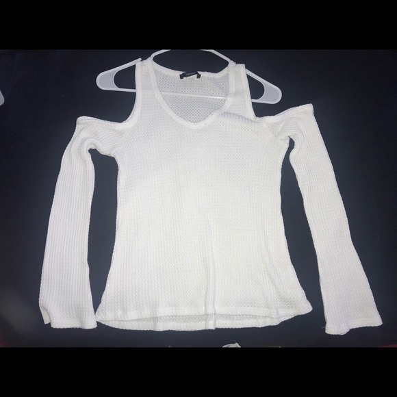 Forever21 white open shoulder sweater - Picture 2 of 2
